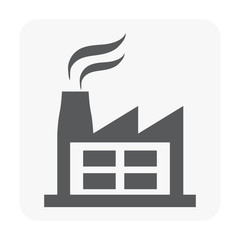 Obraz premium factory icon black