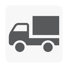 Truck delivery icon on white.