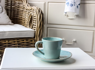 Kitchen cupboard with dinnerware