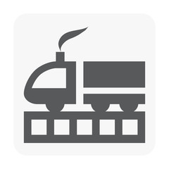 Train icon on white.