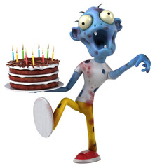 Fun zombie - 3D Illustration