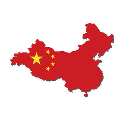 China Map Flag