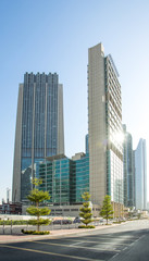 Fototapeta na wymiar Beautiful view on Dubai skyscrapers, United Arab Emirates