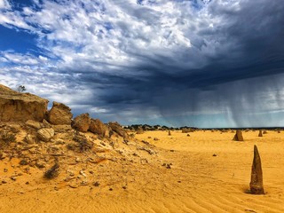 Pinnacles Desert storm australia west