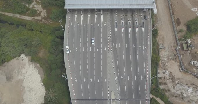 Haifa check post and industrial zone aerial drone footage 4k dlog flat