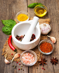 Different kind of spices