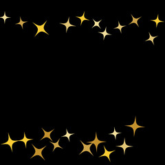 Colorful Stars Confetti, Mystery Sparkling Vector Background. Trendy Glowing Magic Glitter, Lights. Festive Falling Colorful Stars Confetti for Ads, Posters. 