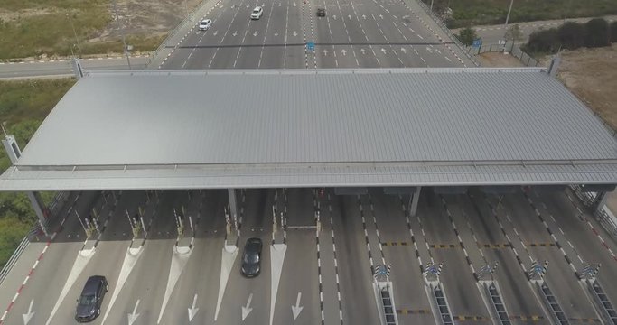 Haifa check post and industrial zone aerial drone footage 4k dlog flat