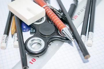 Photo of a black spinner.