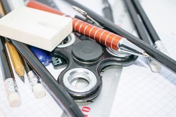 Photo of a black spinner.