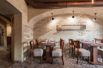Interior design of retro styled restaurant