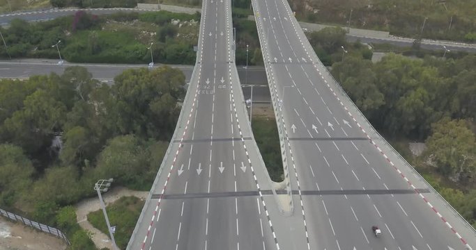Haifa check post and industrial zone aerial drone footage 4k dlog flat
