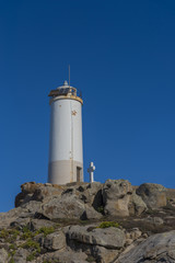 Fototapeta na wymiar Roncudo lighthouse (Ponteceso, La Coruna - Spain).