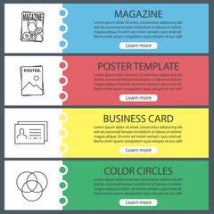 Printing web banner templates set