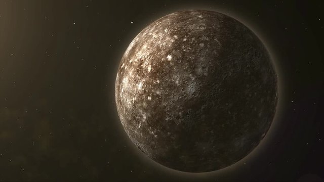 Solar System - Mercury. It is the smallest and closest to the Sun of the eight planets in the Solar System, with an orbital period of about 88 Earth days