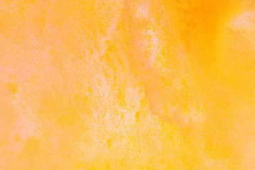 yellow orange paper texture with paint. watercolor