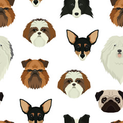 Dog faces pattern  Geometric style