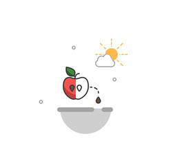 Timeline infographic of planting tree process, business concept flat design