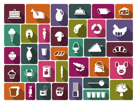 Food icons. Vector illustration