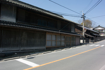 Townscape of Nakasendo road between Shionada and Yawata, in Nagano Prefecture, Japan.