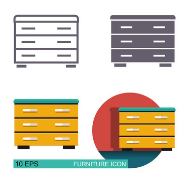 Chest of drawers icons