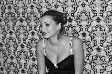 a beautiful Andalusian woman at the Feria de Abril in Seville