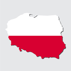 Poland Map Flag,Poland Map with Flag Vector