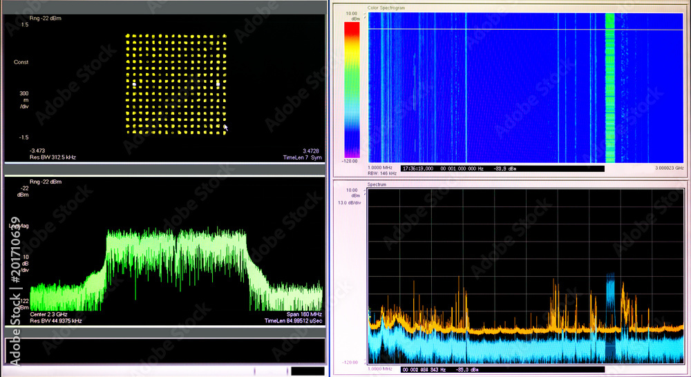 Poster graphics chart on the monitor screen, scientific measurement control testing analysis concept backgr