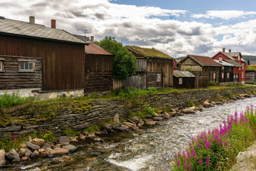 Roros an herritage city in North-Norway Unesco world heritage list