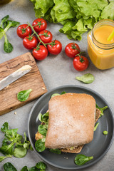 Preparing healthy bun for brunch