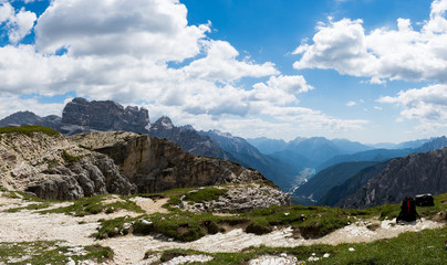 Fototapeta na wymiar National Nature Park Tre Cime In the Dolomites Alps. Beautiful nature of Italy.