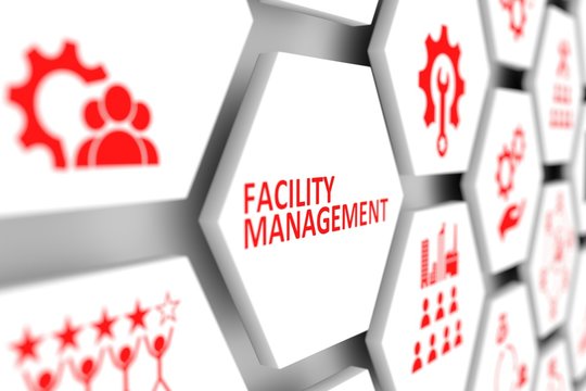 Facility Management Concept Cell Blurred Background 3d Illustration