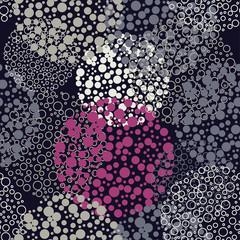 Polka dot seamless pattern. Geometric background. Texture of drops and dots. The colorful balls. Scribble texture. Тextile rapport. 