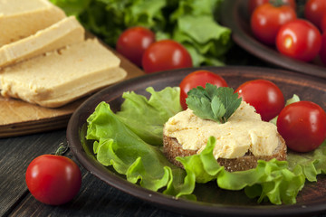 Homemade pate from chicken meat