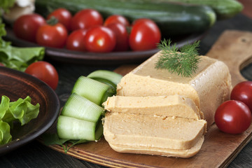 Homemade pate from chicken meat