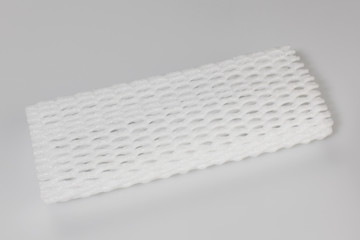 white packing mesh, on white background