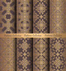 Golden Patterns Weave Vintage Design