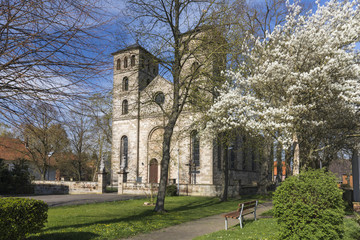 View of the catholic church of Hohenwepel in germany