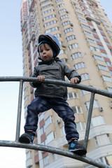 Child at spring playground