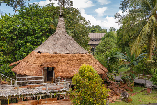traditional house, Sarawak Culture village. Borneo Malaysia