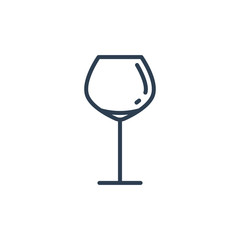 Linear icon of a glass of wine.