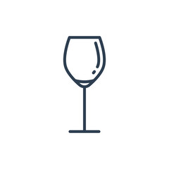 Linear icon of a glass of wine.