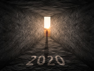 The way forward to 2020 as thinking outside of box concept