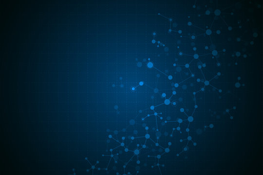 Molecular structure background. Abstract background with molecule DNA.