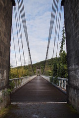 Suspension bridge of East River La Reunion