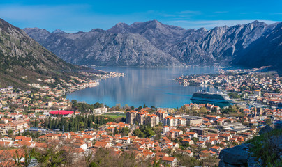 Fototapeta na wymiar Stunning landscape of the Bay of Kotor