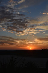sunrise in the desert