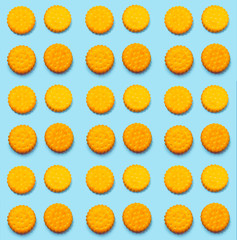 cookies pattern on the pink background