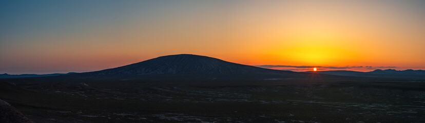 Fototapeta na wymiar Amazing view to mud volcano at sunset