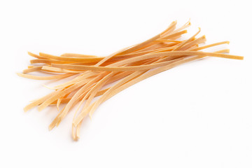 Fresh raw homemade Italian pasta isolated